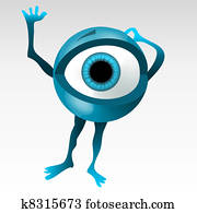 Blue eyeball mascotte Blue eyeball mascotte