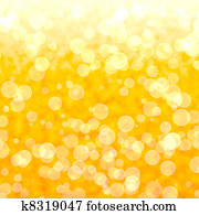 Bokeh Vibrant Yellow Background With Blurry Lights 