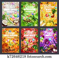 Color diet, healthy rainbow food nutrition Color diet, healthy rainbow food nutrition