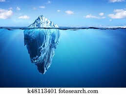 Iceberg - Hidden Danger And Global Warming Concept Iceberg - Hidden Danger And Global Warming Concept