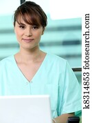 Portrait of a medical receptionist