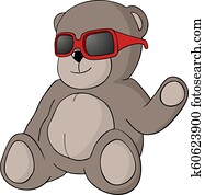 teddy bear with sunglasses