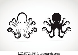 Vector image of an octopus on white background. Vector image of an octopus on white background.