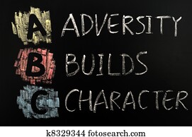 Acronym of ABC - Adversity builds character