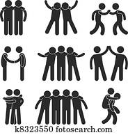 amigo, amizade, relacionamento, equipe