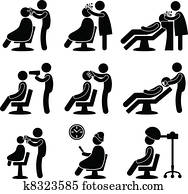 herrenfriseur, haar salon, friseur, symbol herrenfriseur, haar salon, friseur, symbol