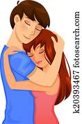hugging couple