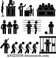 juiz tribunal, lei, cadeia, prisão, advogado