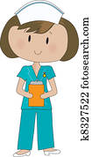 krankenschwester, scheuert krankenschwester, scheuert