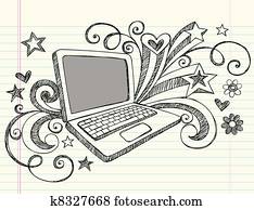 Laptop Computer Sketchy Doodles Laptop Computer Sketchy Doodles