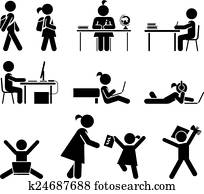 School days. Pictogram icon set. School days. Pictogram icon set.