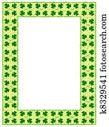 St Patricks Day Shamrock Border St Patricks Day Shamrock Border