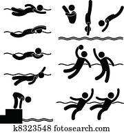 Swimming Aqua Aquatic Sport Icon