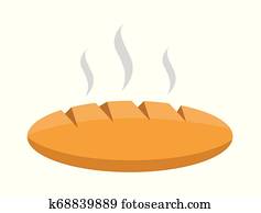 vektor, stockbrot, symbol vektor, stockbrot, symbol