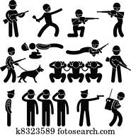 צבא, צבא, פטרל, כלב, מלחמה, איקון