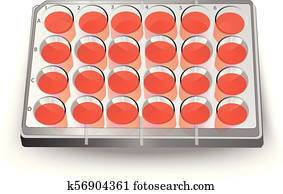 96 Well Plate For Laboratory Research Testing Blue Clipart