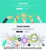 Flat design concepts for business Flat design concepts for business