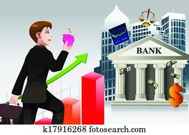 geschaefts, und, finanz, begriff