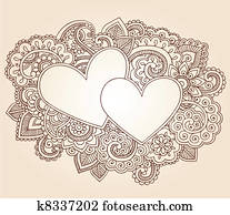 Henna Love Hearts Valentines Doodle Henna Love Hearts Valentines Doodle