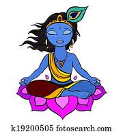 hinduistischer gott, krishna. hinduistischer gott, krishna.
