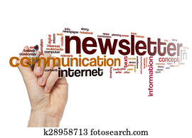 Newsletter word cloud concept Newsletter word cloud concept