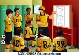 Soccer players in locker room Soccer players in locker room