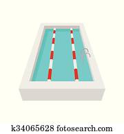 Sport swimming pool cartoon icon Sport swimming pool cartoon icon
