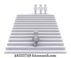 subida, el, escaleras, a, ensamblar, el, equipo