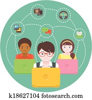 孩子, 以及, 社會, 聯网