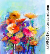 Abstract floral watercolor painting Abstract floral watercolor painting