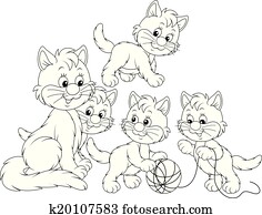 Cat with kittens Cat with kittens