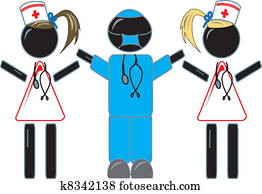 docteur, à, infirmières