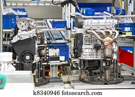 fabricando, de, motor carro