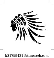 kopf, indisches oberhaupt, schwarz, silhouette, für, dein, design