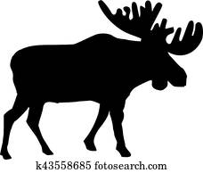 Real moose silhouette Real moose silhouette