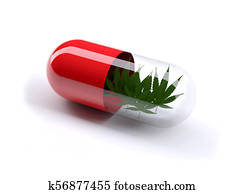 red pill filled with marijuana leafs red pill filled with marijuana leafs
