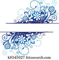 כחול, גבול פרחוני