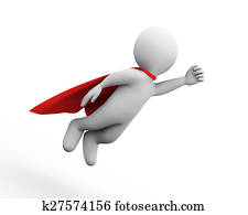 3d flying super hero superman in a 3d flying super hero superman in a