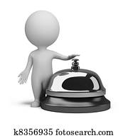 3d small people - service bell 3d small people - service bell