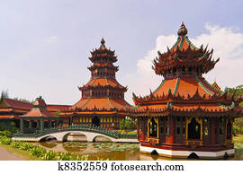 Ancient art, tourist destinations in Thailand.