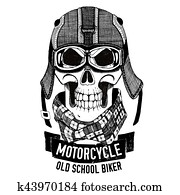 Angry SKULL for motorcycle, biker t-shirt Angry SKULL for motorcycle, biker t-shirt