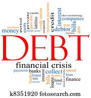 Debt Word Cloud Concept