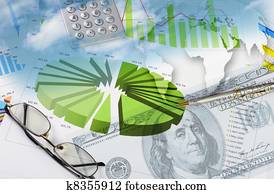 Financial and business charts and graphs Financial and business charts and graphs