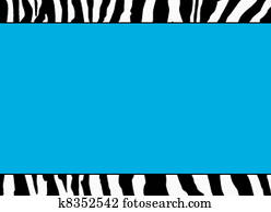 Fluorescent Blue Zebra Template Fluorescent Blue Zebra Template