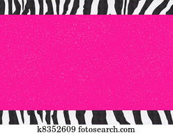 Glitter Hot Pink Zebra Paper Glitter Hot Pink Zebra Paper
