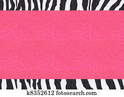 Glitter Pink Zebra Paper Glitter Pink Zebra Paper