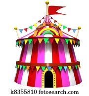 Illustration of a circus tent Illustration of a circus tent