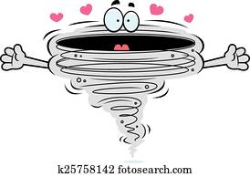 karikatur, tornado, umarmung karikatur, tornado, umarmung