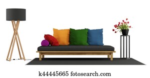 Living room furniture on white Living room furniture on white