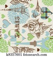 Paris seamless pattern Paris seamless pattern